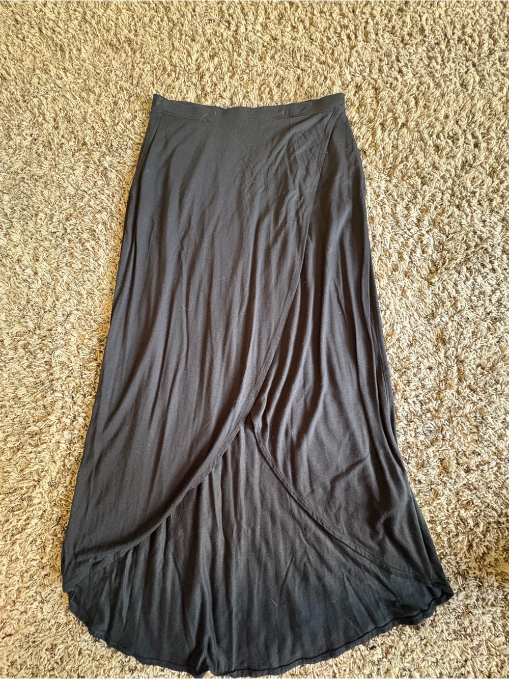 GAP Black Wrap-Style Maxi Skirt